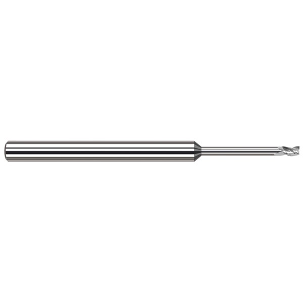 End Mill for Aluminum Alloys - Square, 0.0200", Shank Dia.: 1/8"